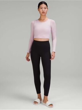 Lululemon Ebb to Street Long Sleeve Shirt Pink Peony Size 8